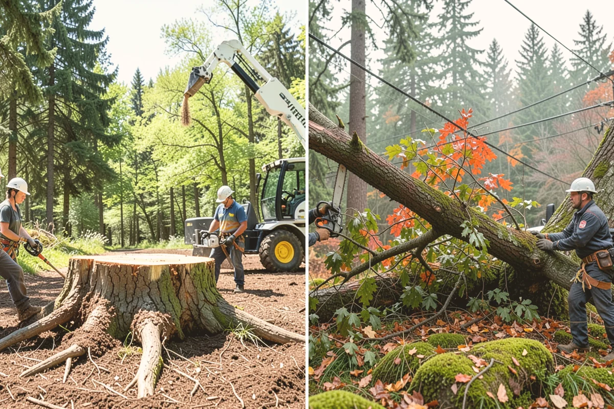 Storm-damaged tree removal in Algona, King County, WA - On-site assessment and hazard evaluation