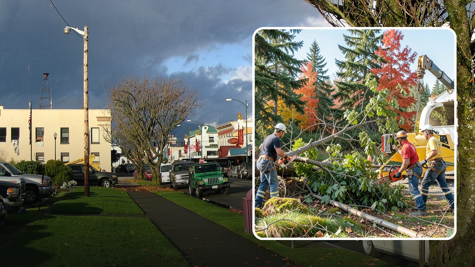 Storm-damaged tree removal in Arlington, Snohomish County, WA - The removal of trees damaged by high winds, snow, ice, or lightning.