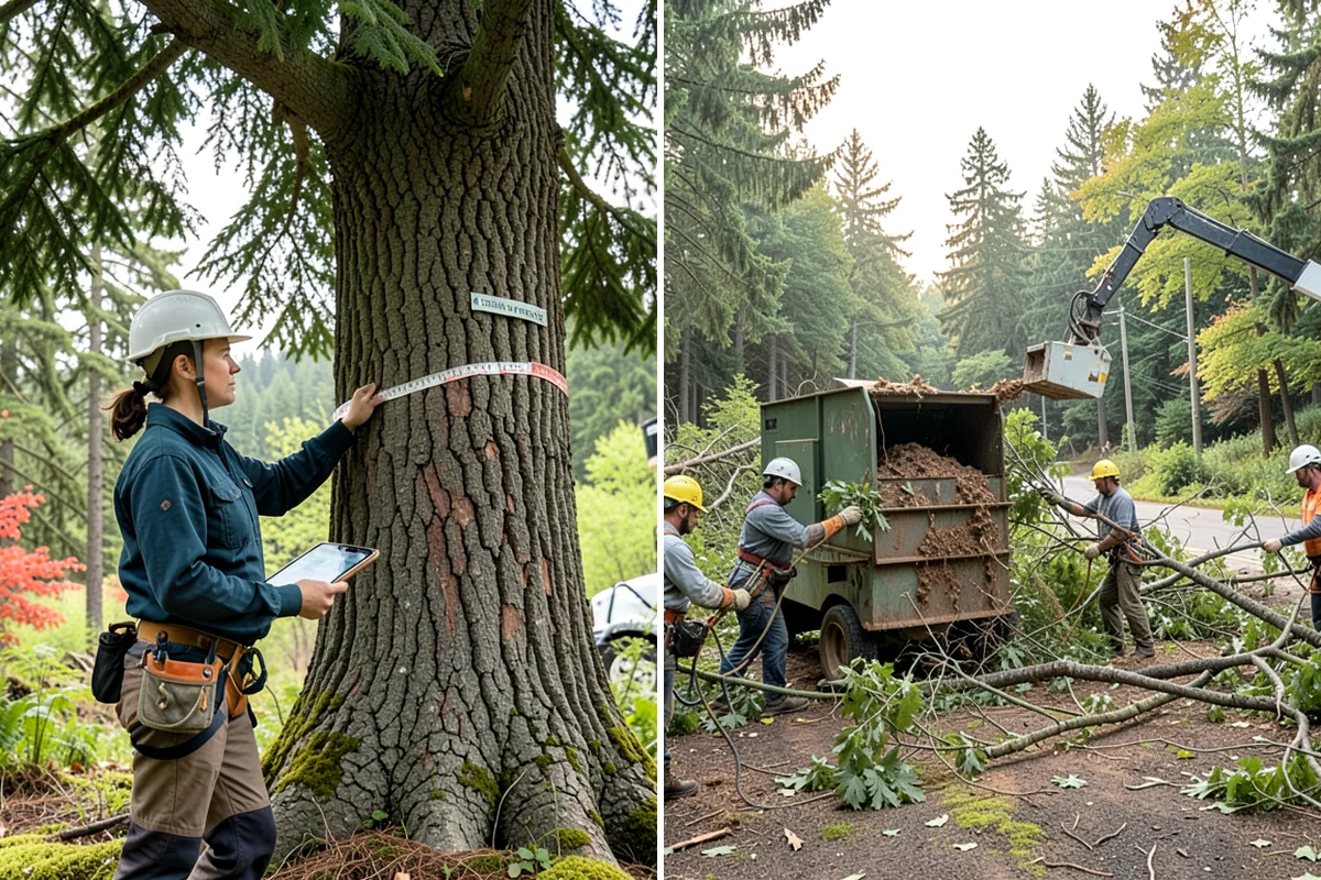 Storm-damaged tree removal in Arlington, Snohomish County, WA - On-site assessment and hazard evaluation