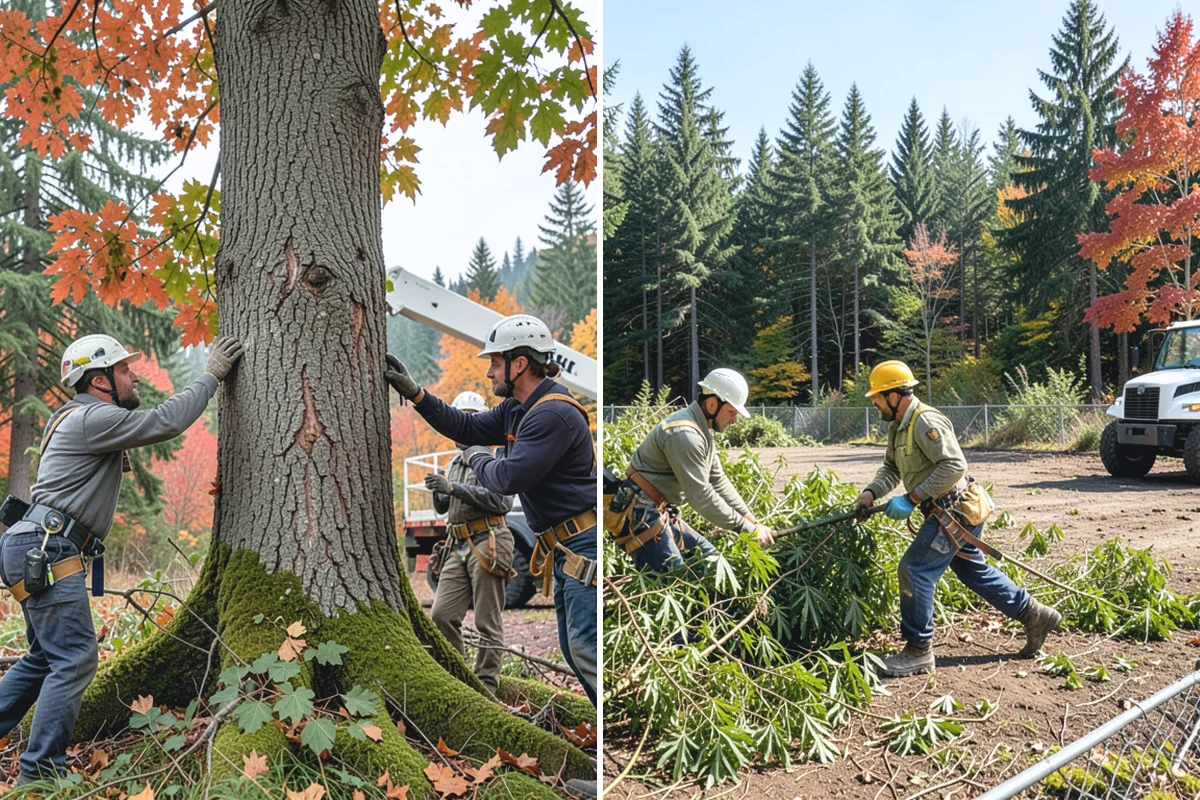 Storm-damaged tree removal in Auburn, King County, WA - On-site assessment and hazard evaluation