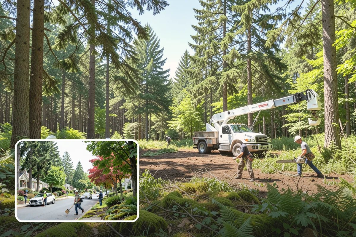 Storm-damaged tree removal in Beaux Arts Village, King County, WA - Removes safety hazards and reduces liability