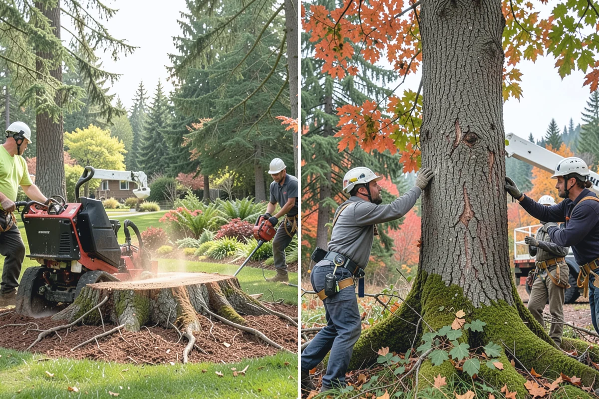 Storm-damaged tree removal in Beaux Arts Village, King County, WA - On-site assessment and hazard evaluation