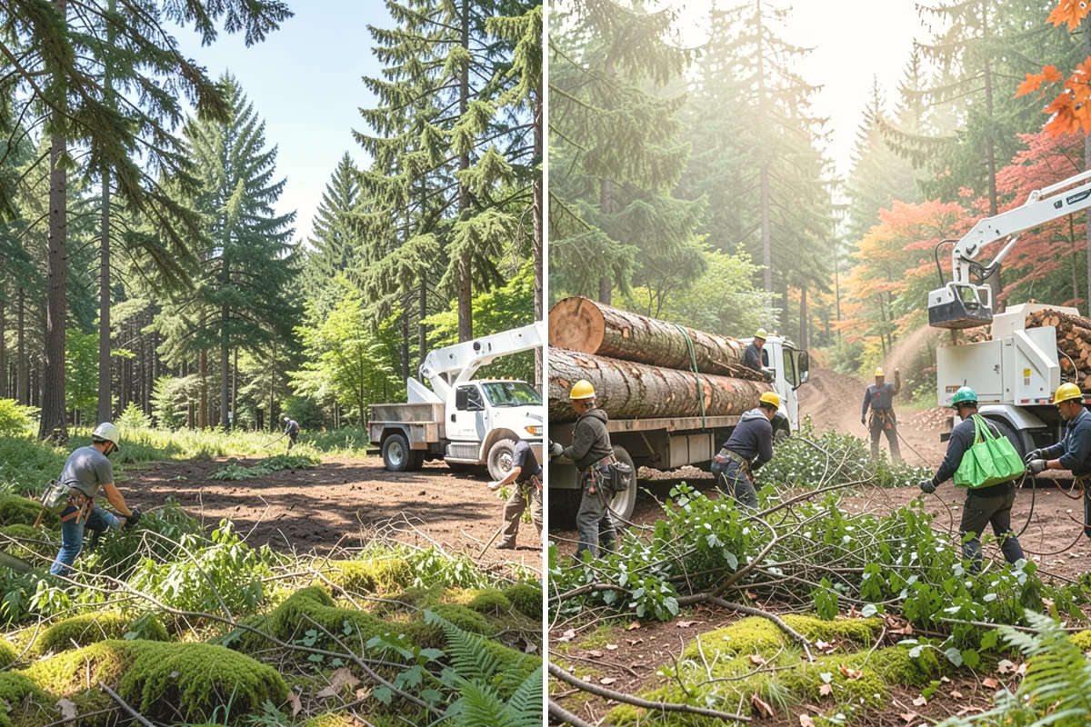 Storm-damaged tree removal in Black Diamond, King County, WA - On-site assessment and hazard evaluation