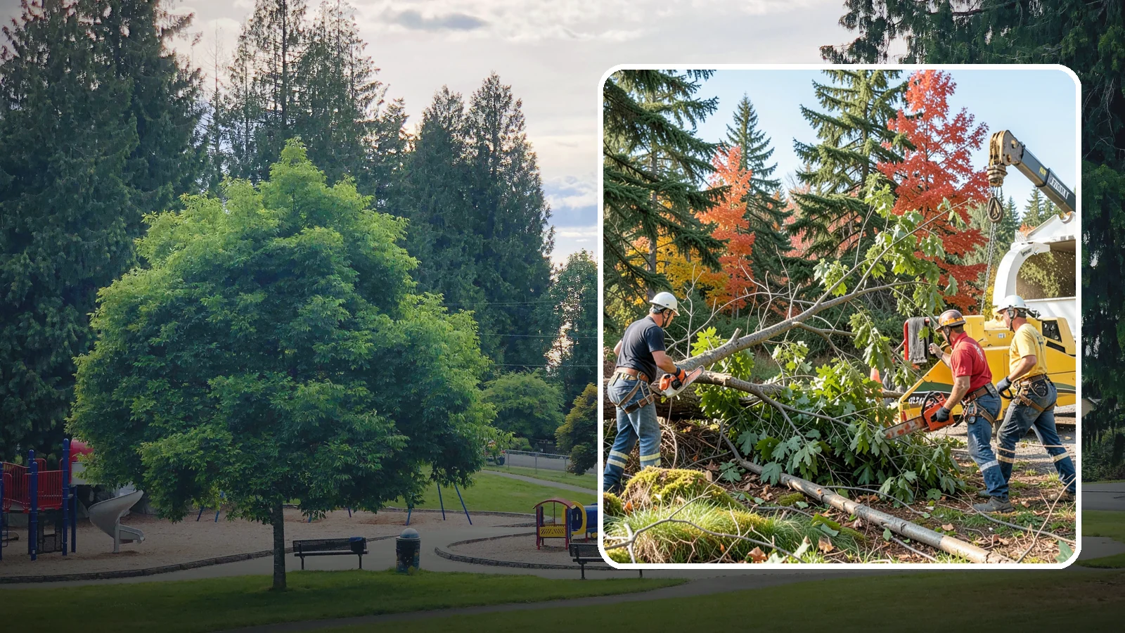 Storm-damaged tree removal in Bonney Lake, Pierce County, WA - The removal of trees damaged by high winds, snow, ice, or lightning.