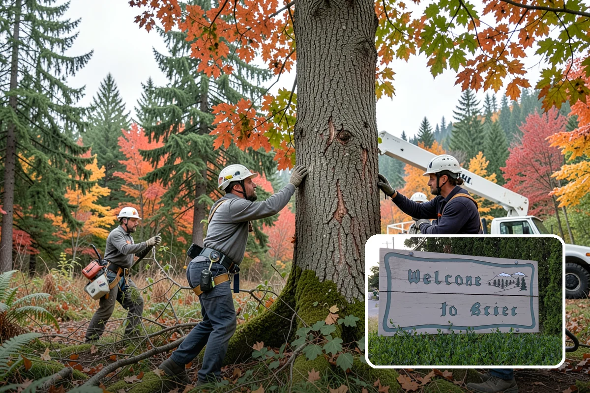 Storm-damaged tree removal in Brier, Snohomish County, WA - Removes safety hazards and reduces liability