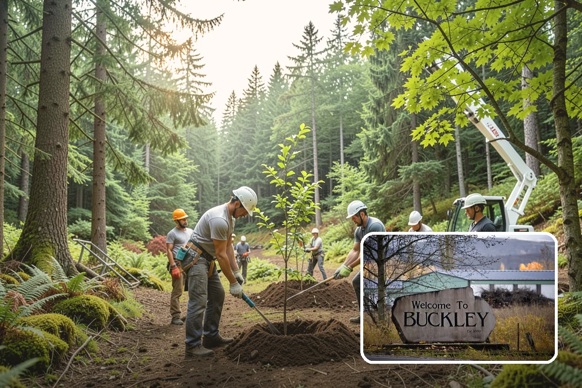 Storm-damaged tree removal in Buckley, Pierce County, WA - Removes safety hazards and reduces liability