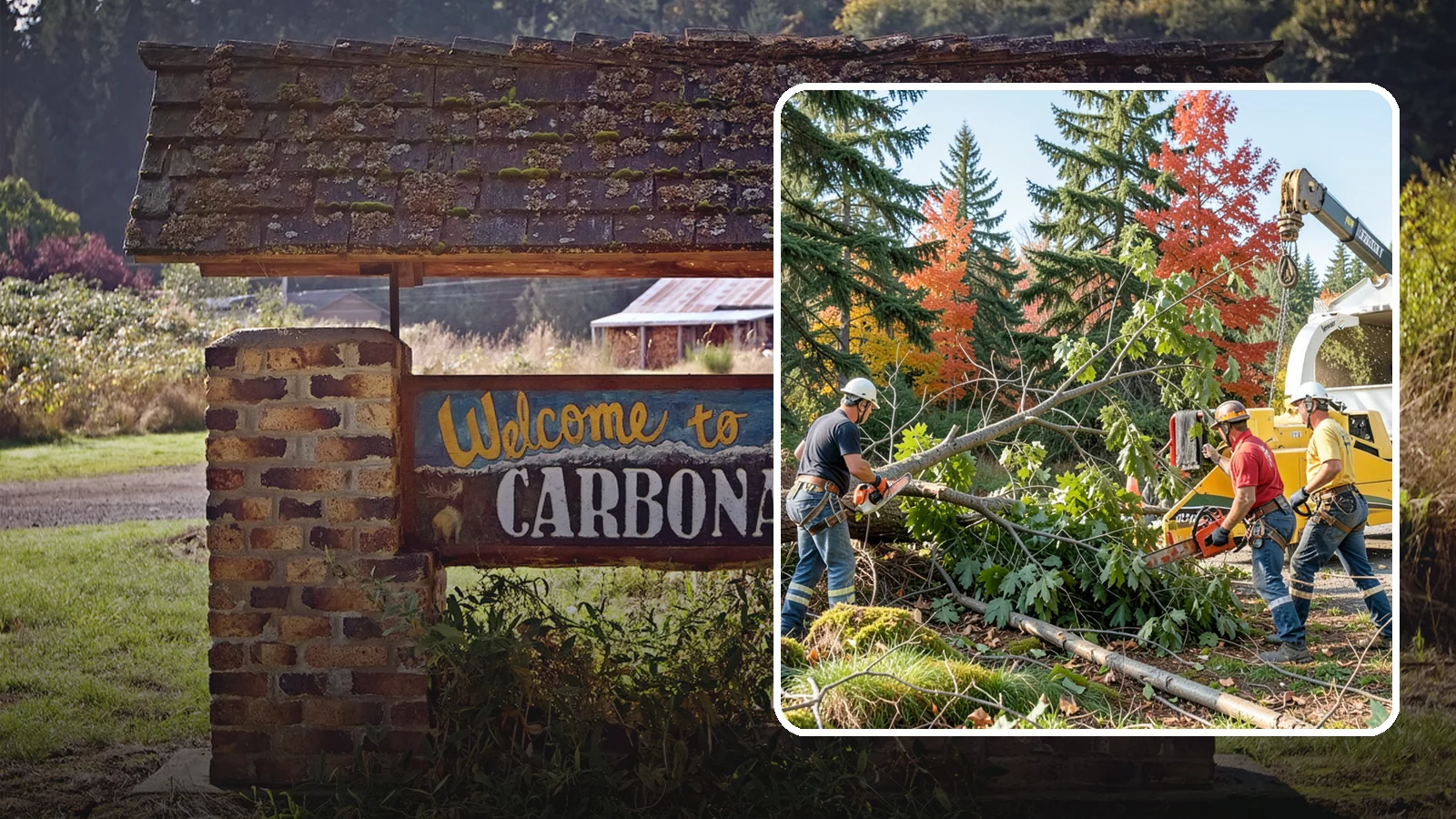 Storm-damaged tree removal in Carbonado, Pierce County, WA - The removal of trees damaged by high winds, snow, ice, or lightning.