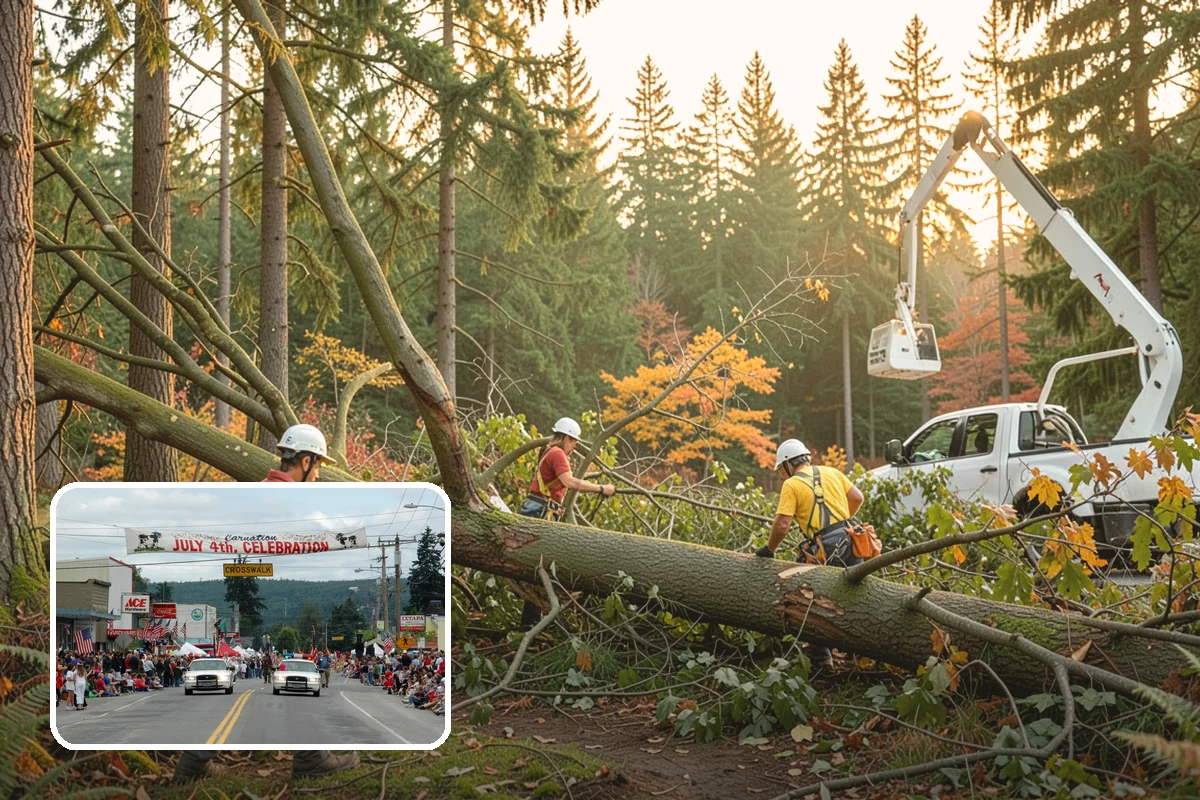 Storm-damaged tree removal in Carnation, King County, WA - Removes safety hazards and reduces liability