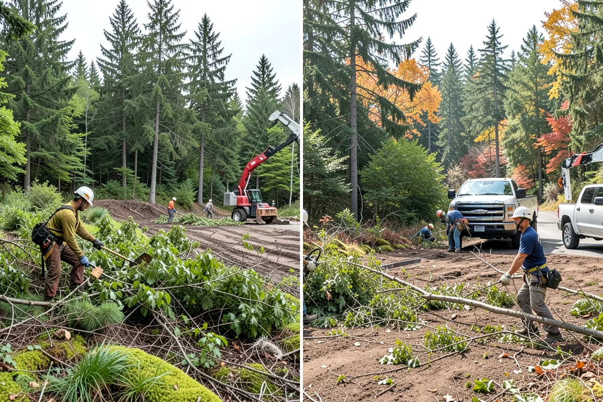 Storm-damaged tree removal in Concrete, Skagit County, WA - On-site assessment and hazard evaluation