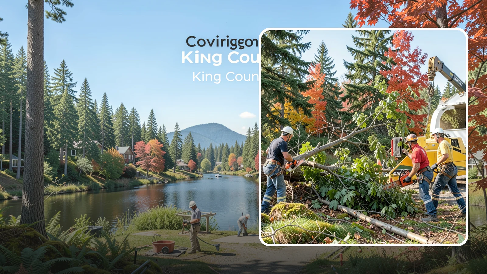 Storm-damaged tree removal in Covington, King County, WA - The removal of trees damaged by high winds, snow, ice, or lightning.