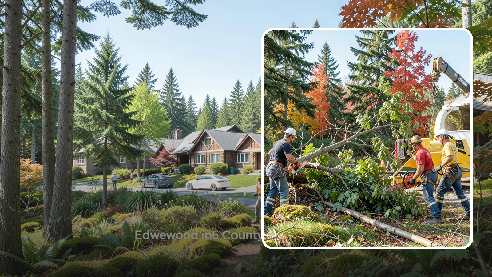 Storm-damaged tree removal in Edgewood, Pierce County, WA - The removal of trees damaged by high winds, snow, ice, or lightning.