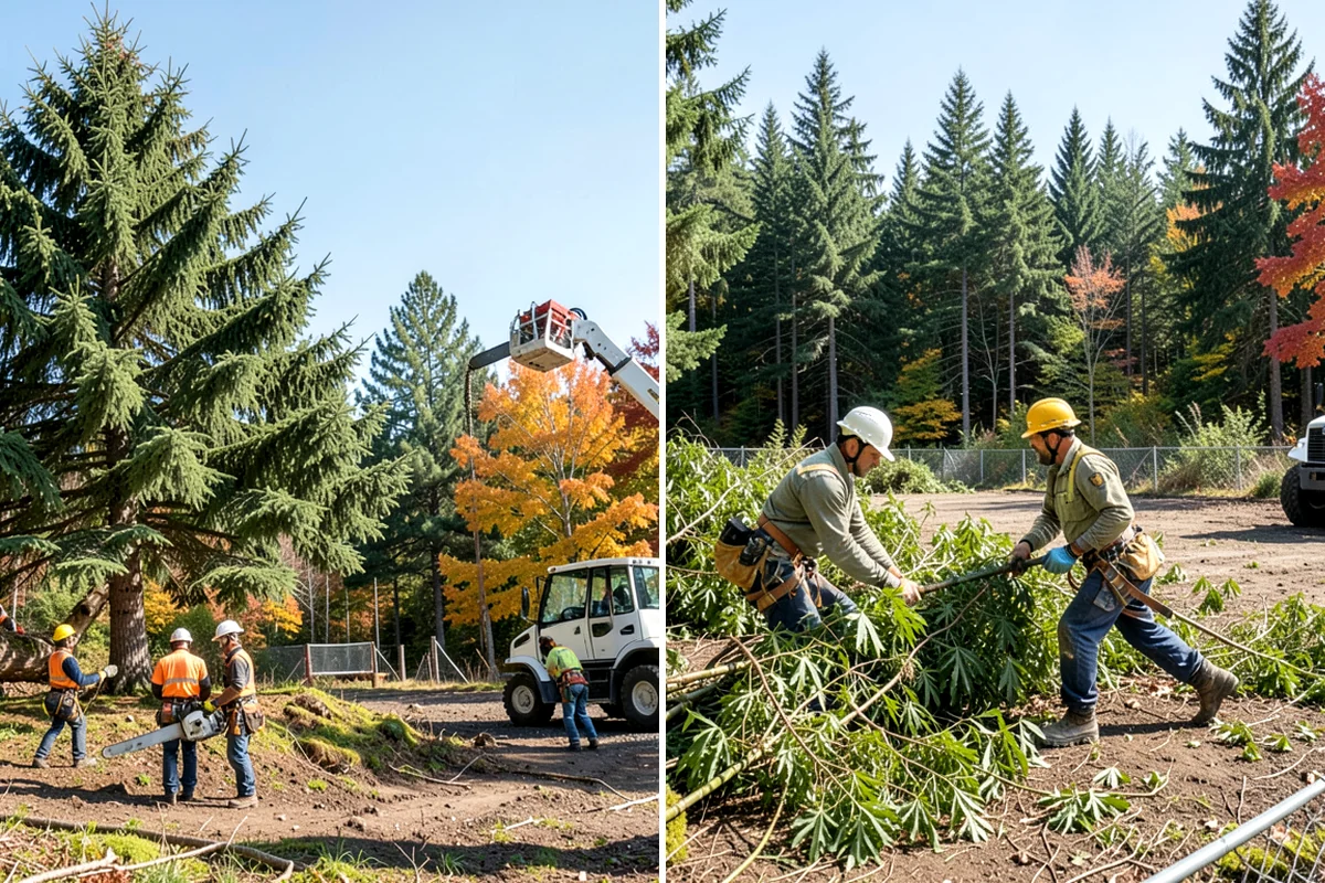 Storm-damaged tree removal in Enumclaw, King County, WA - On-site assessment and hazard evaluation