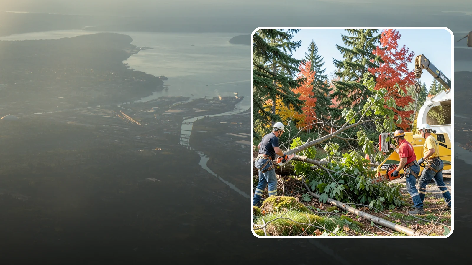 Storm-damaged tree removal in Fife, Pierce County, WA - The removal of trees damaged by high winds, snow, ice, or lightning.
