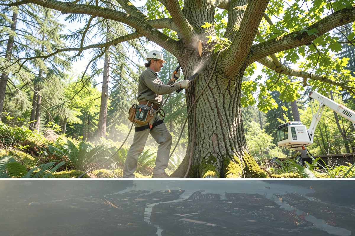 Storm-damaged tree removal in Fife, Pierce County, WA - This service is performed after severe weather events such as high winds, snow, ice, or lightning occur throughout the year in...