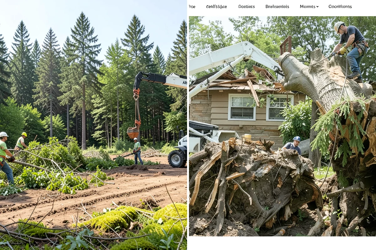 Storm-damaged tree removal in Fircrest, Pierce County, WA - On-site assessment and hazard evaluation