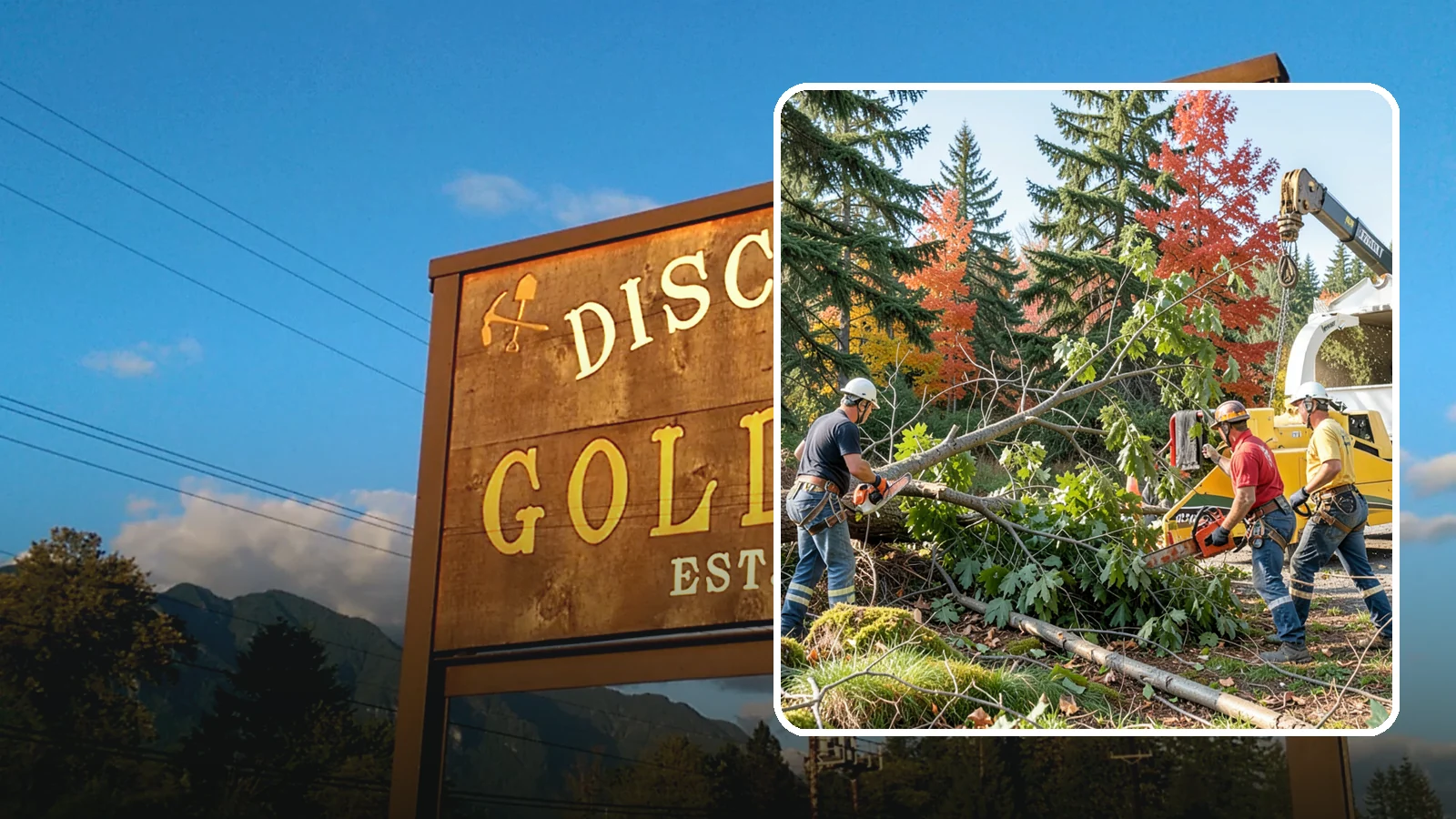 Storm-damaged tree removal in Gold Bar, Snohomish County, WA - The removal of trees damaged by high winds, snow, ice, or lightning.