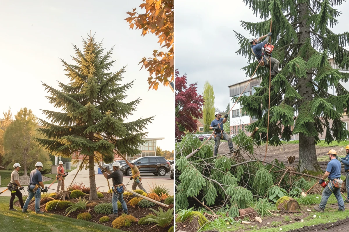 Storm-damaged tree removal in Issaquah, King County, WA - On-site assessment and hazard evaluation