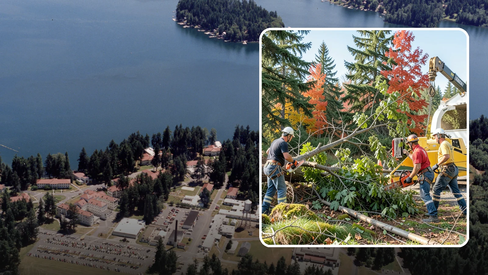 Storm-damaged tree removal in Lakewood, Pierce County, WA - The removal of trees damaged by high winds, snow, ice, or lightning.