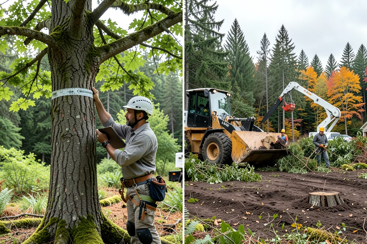 Storm-damaged tree removal in Lyman, Skagit County, WA - On-site assessment and hazard evaluation