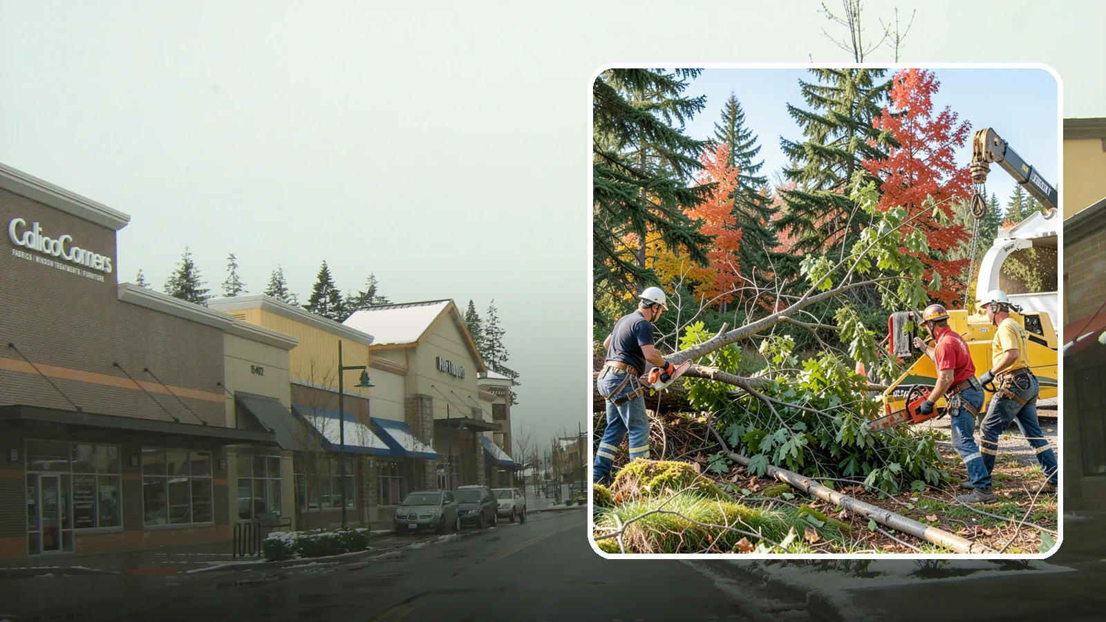 Storm-damaged tree removal in Mill Creek, Snohomish County, WA - The removal of trees damaged by high winds, snow, ice, or lightning.