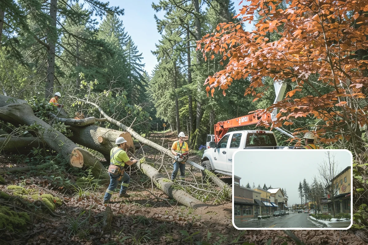Storm-damaged tree removal in Mill Creek, Snohomish County, WA - Removes safety hazards and reduces liability