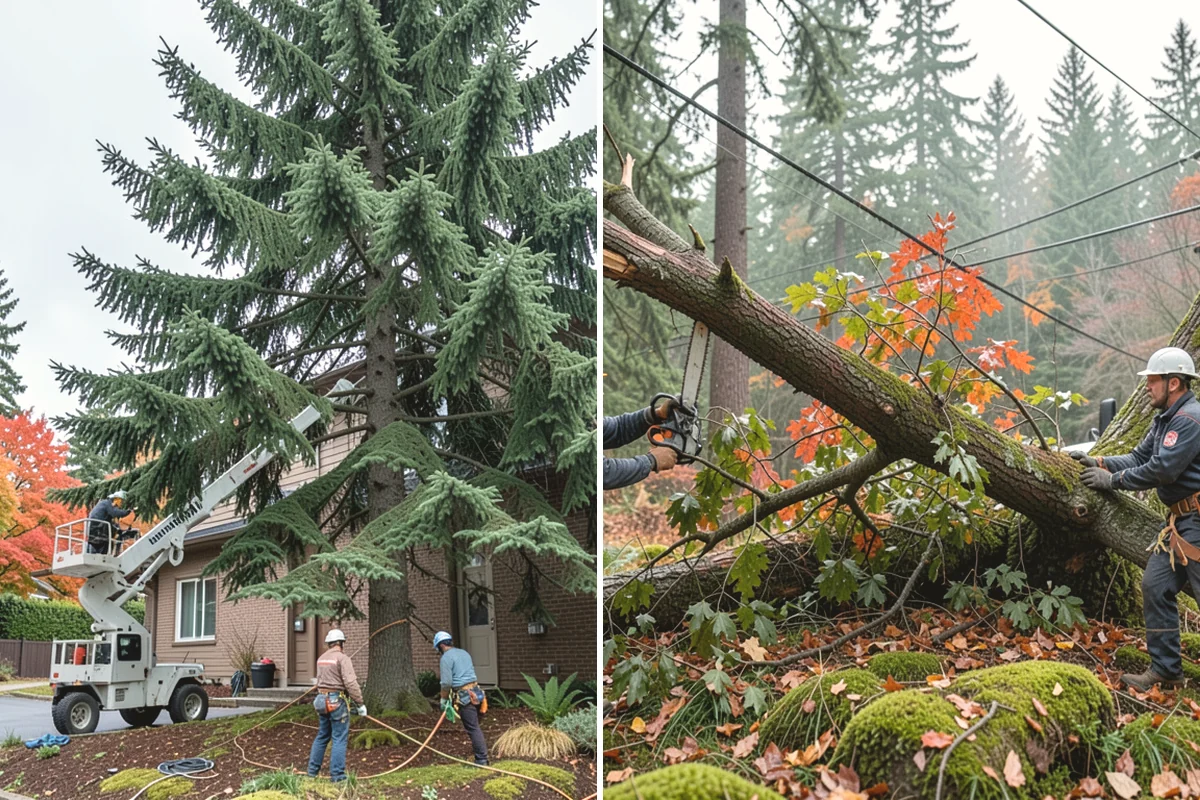Storm-damaged tree removal in Monroe, Snohomish County, WA - On-site assessment and hazard evaluation
