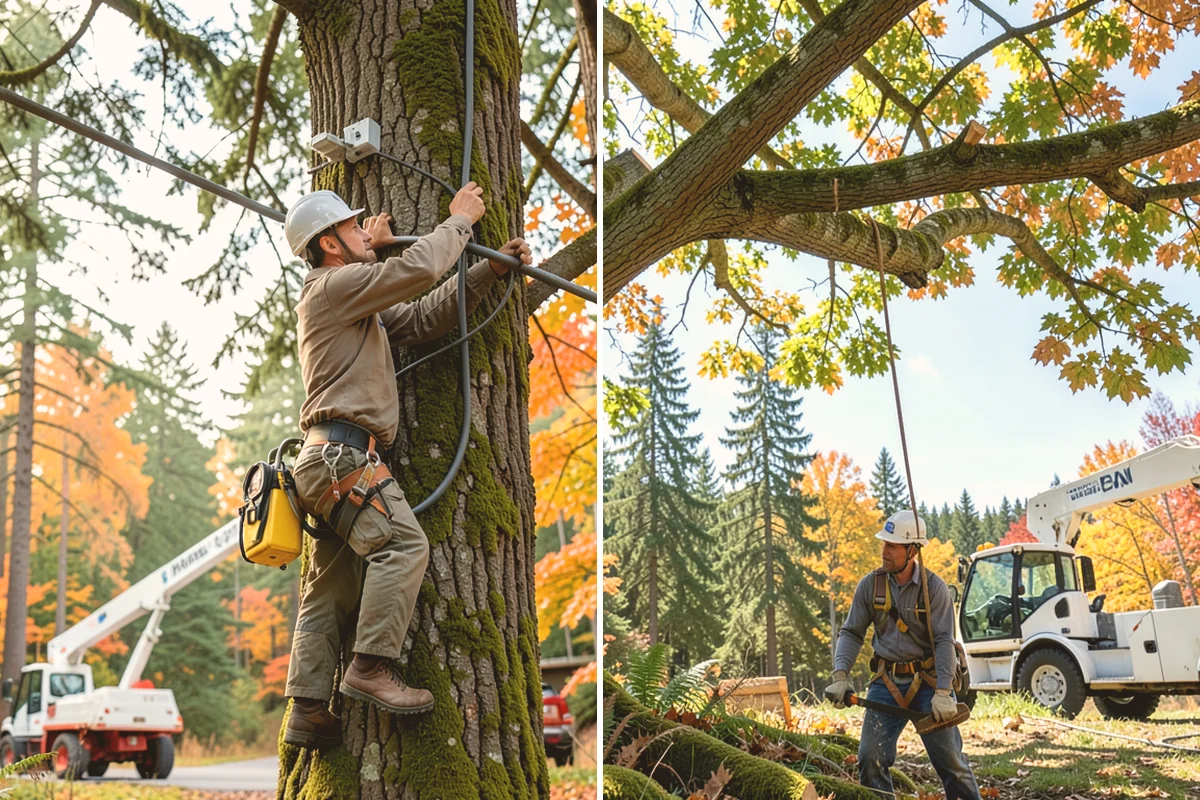 Storm-damaged tree removal in Newcastle, King County, WA - On-site assessment and hazard evaluation