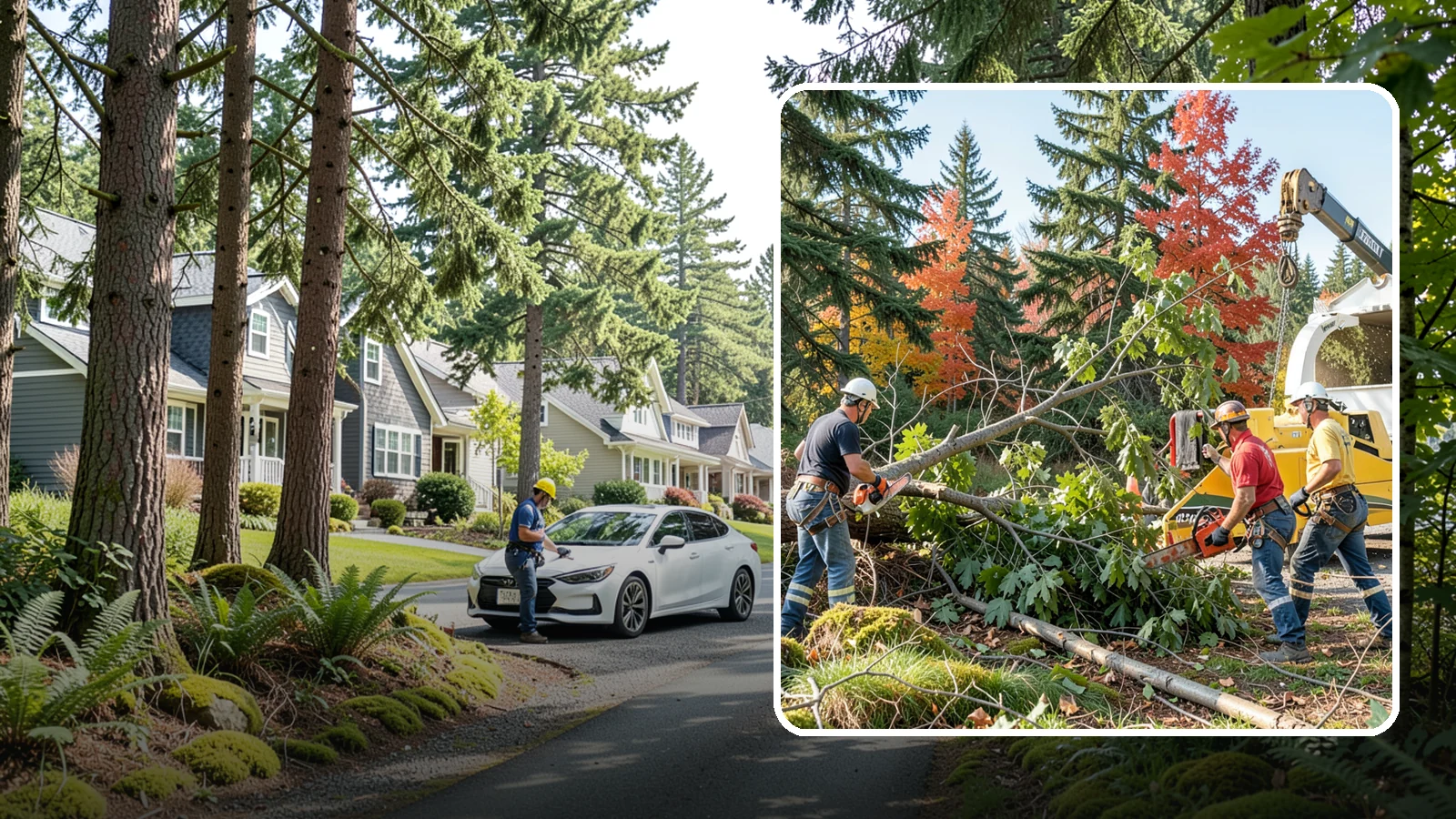 Storm-damaged tree removal in Normandy Park, King County, WA - The removal of trees damaged by high winds, snow, ice, or lightning.