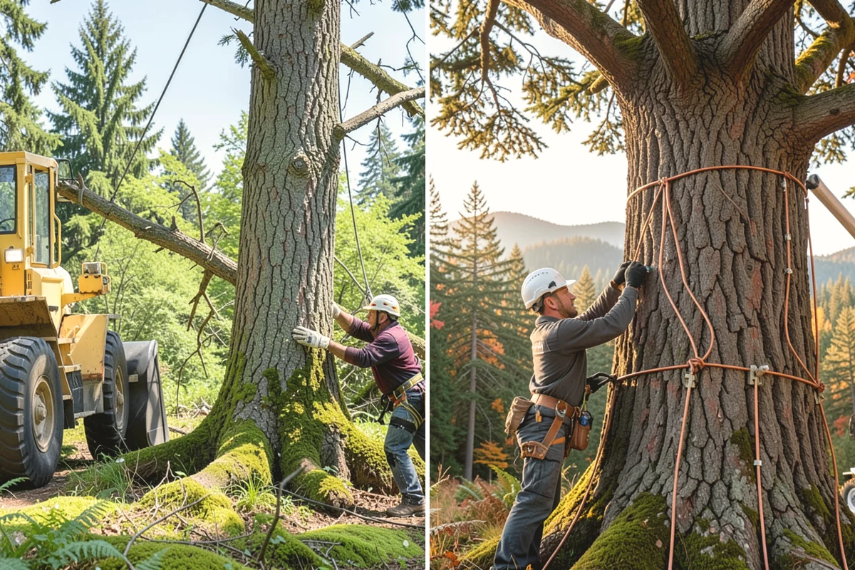 Storm-damaged tree removal in Oak Harbor, Island County, WA - On-site assessment and hazard evaluation