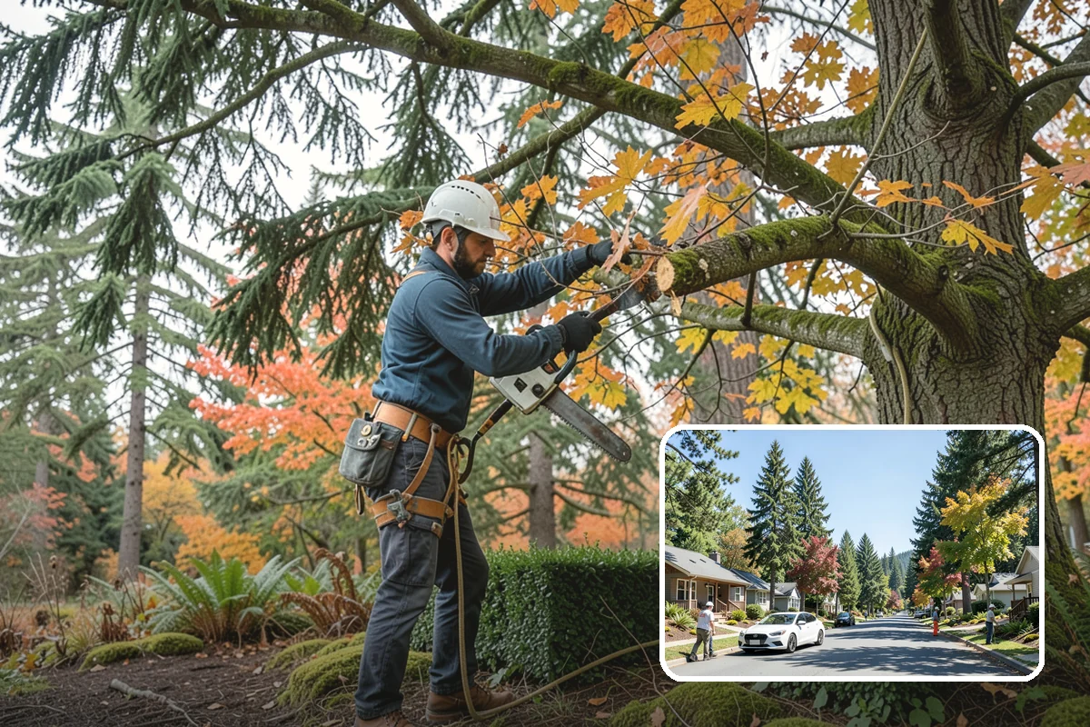 Storm-damaged tree removal in Orting, Pierce County, WA - Removes safety hazards and reduces liability