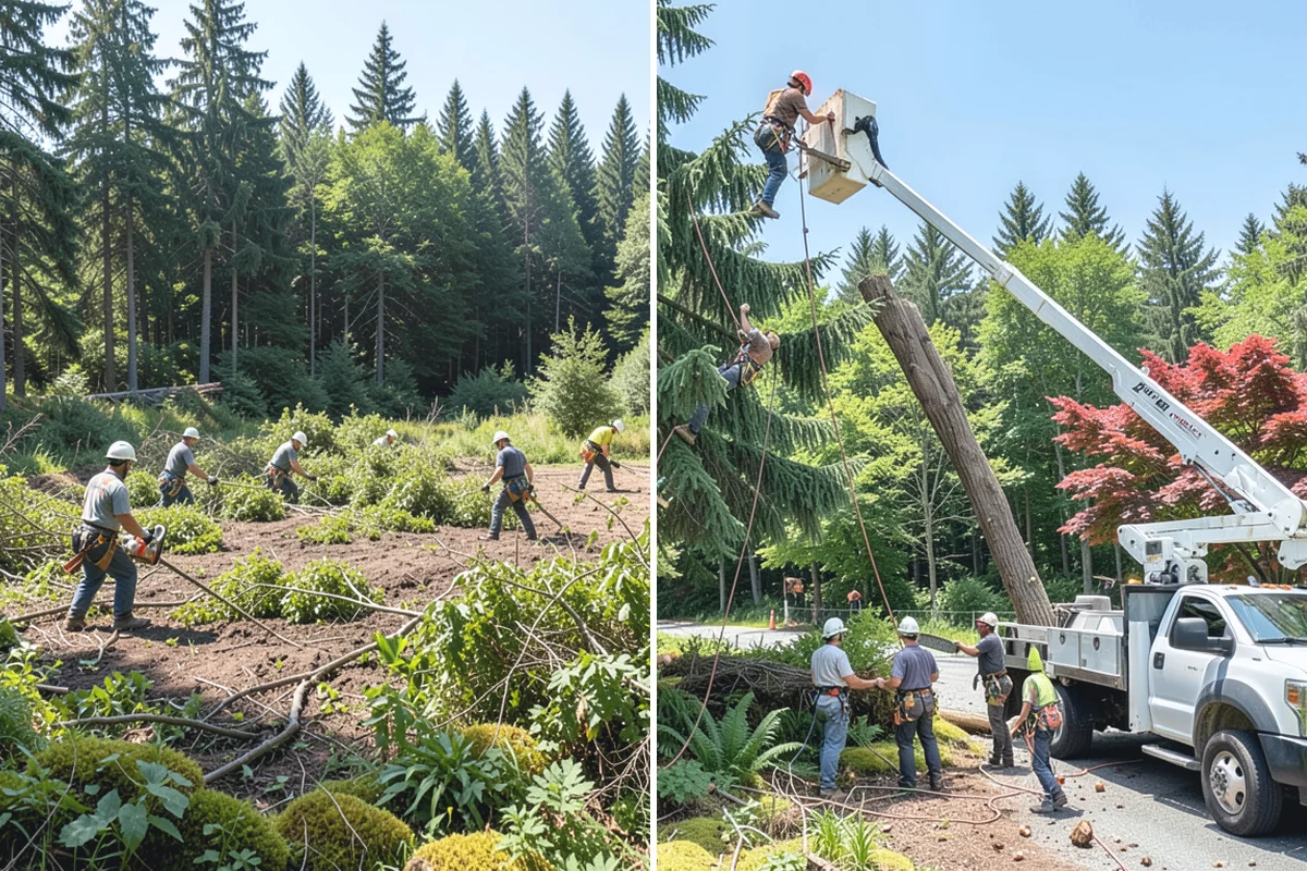 Storm-damaged tree removal in Redmond, King County, WA - On-site assessment and hazard evaluation
