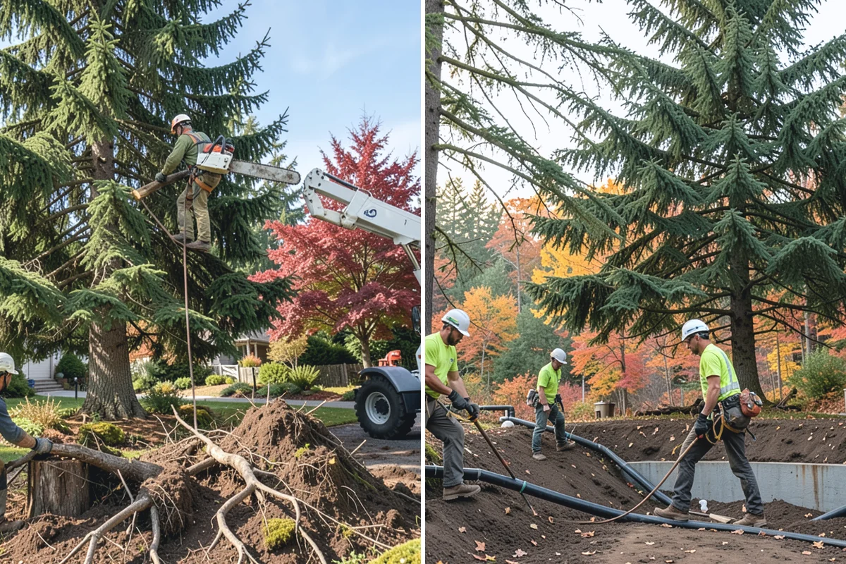 Storm-damaged tree removal in Renton, King County, WA - On-site assessment and hazard evaluation