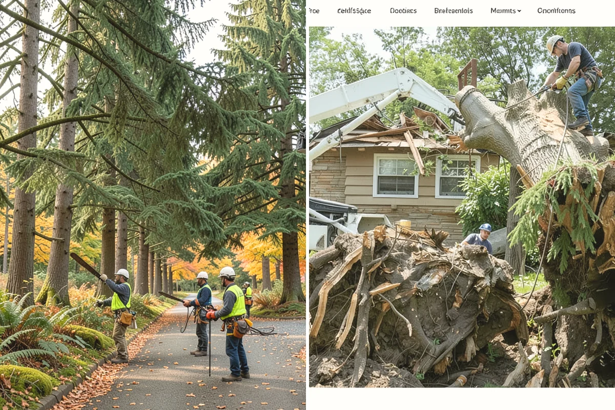Storm-damaged tree removal in Ruston, Pierce County, WA - On-site assessment and hazard evaluation
