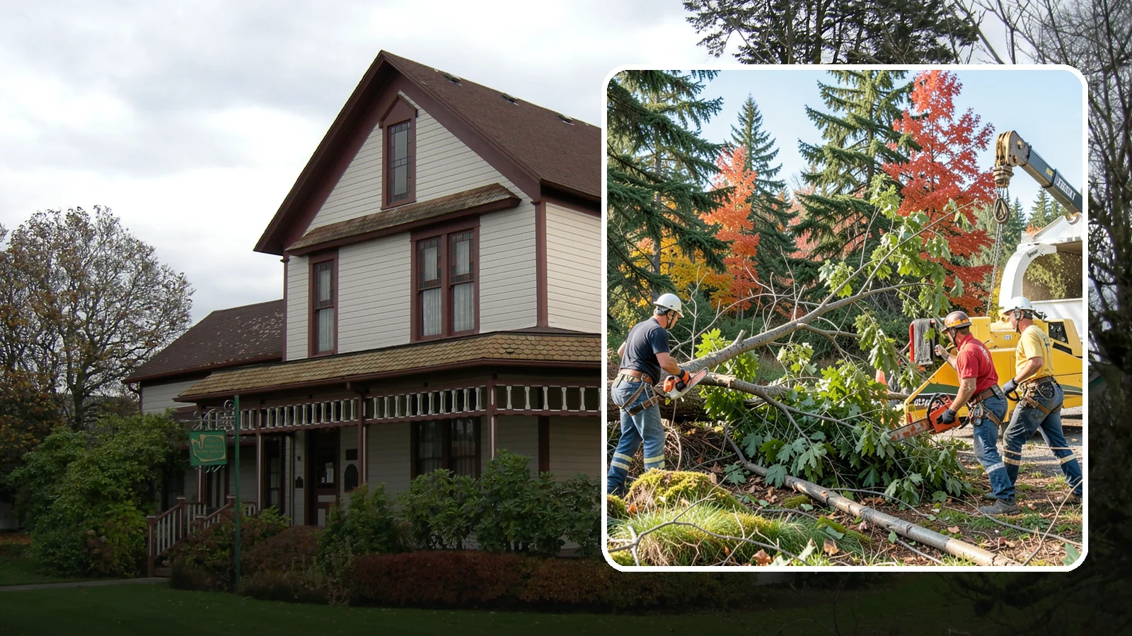 Storm-damaged tree removal in Sumner, Pierce County, WA - The removal of trees damaged by high winds, snow, ice, or lightning.