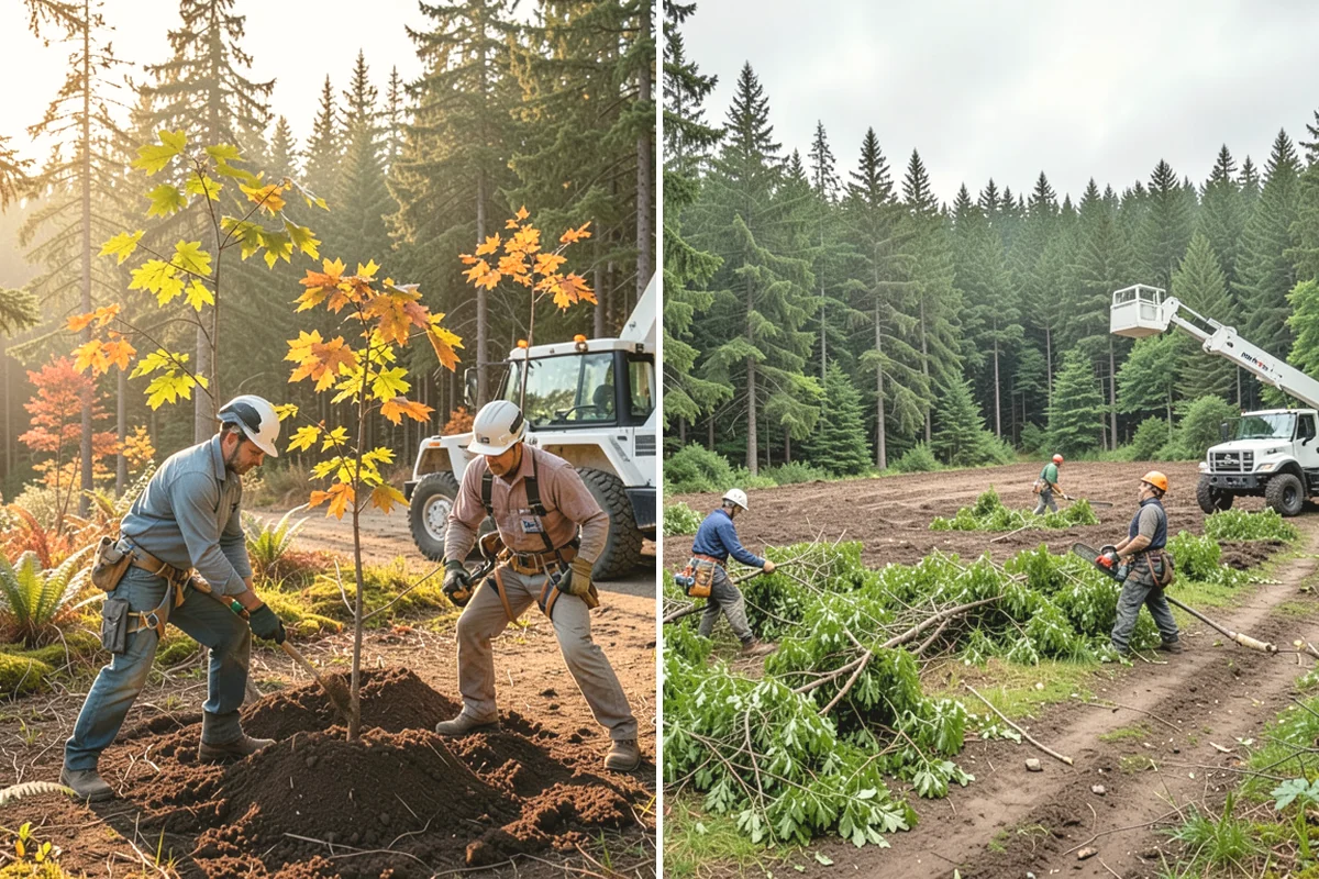 Storm-damaged tree removal in Tukwila, King County, WA - On-site assessment and hazard evaluation