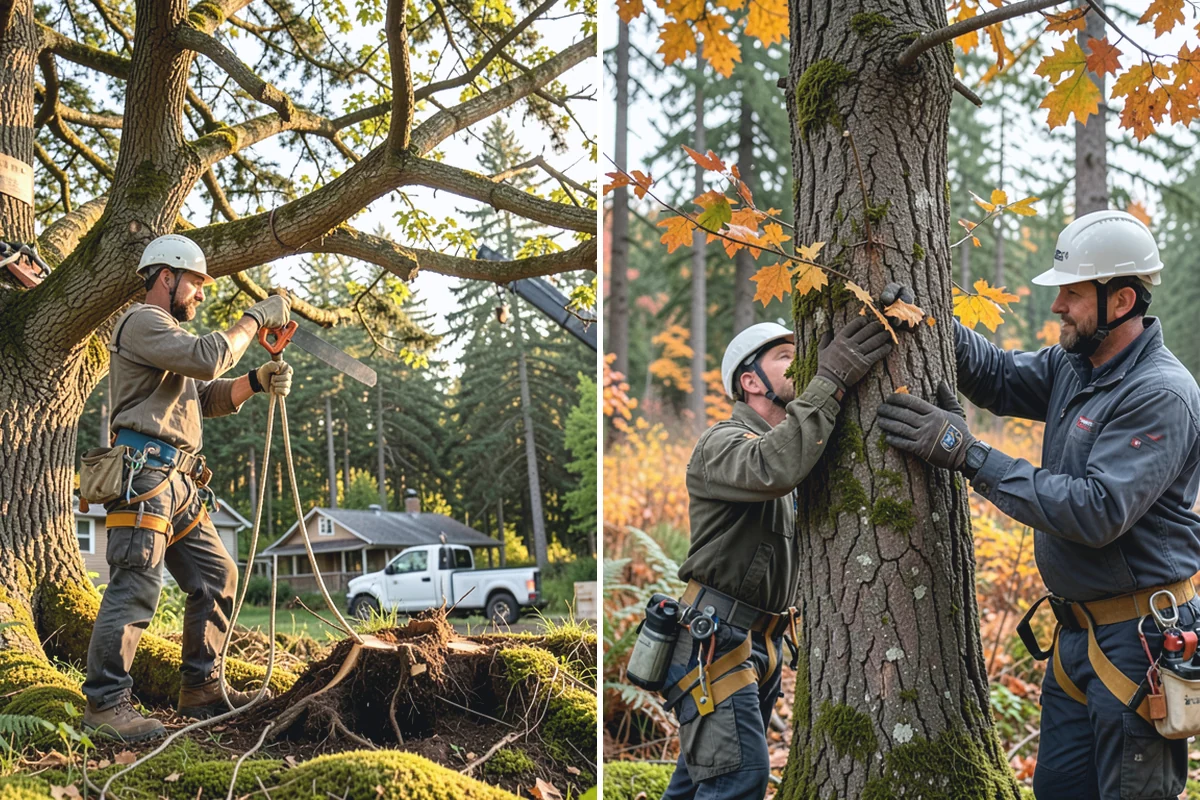 Storm-damaged tree removal in Wilkeson, Pierce County, WA - On-site assessment and hazard evaluation