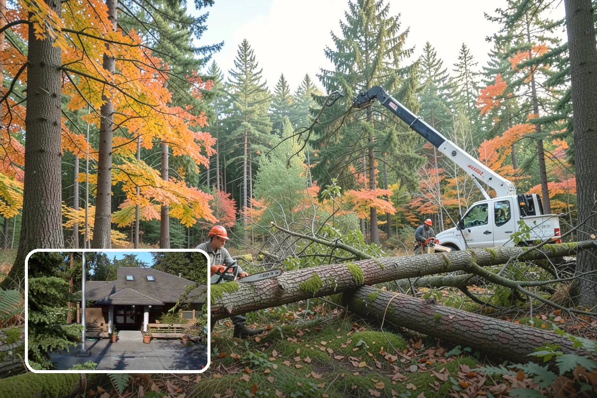 Storm-damaged tree removal in Yarrow Point, King County, WA - Removes safety hazards and reduces liability