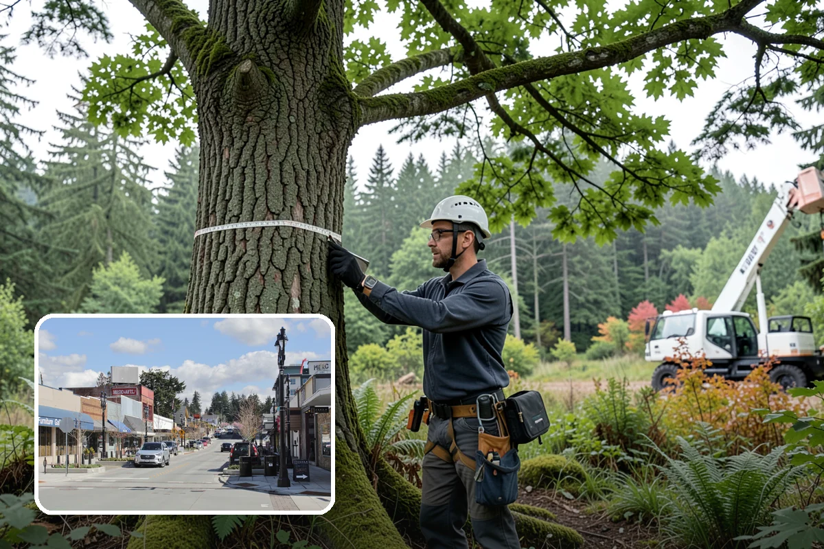 Structural pruning in Bothell, King County, WA - Improves tree structure, health, and appearance