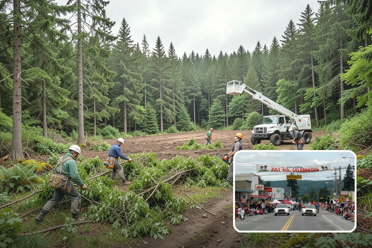 Structural pruning in Carnation, King County, WA - Improves tree structure, health, and appearance