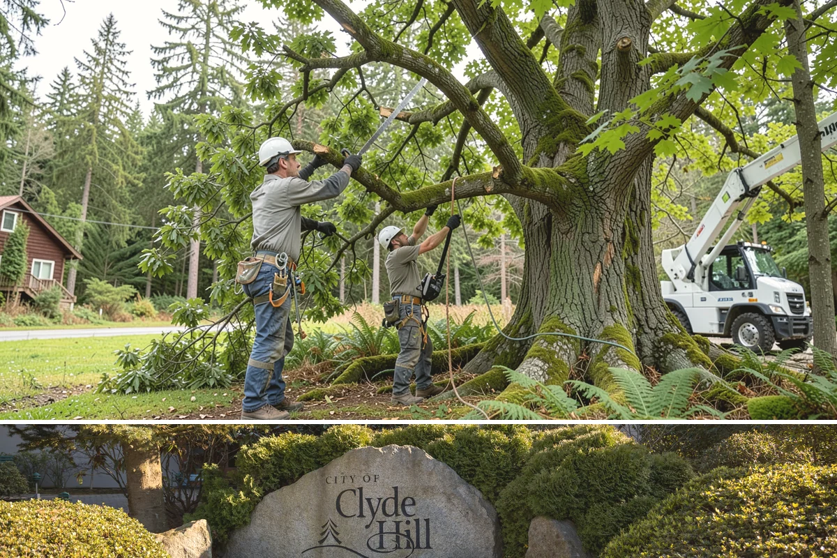 Structural pruning in Clyde Hill, King County, WA - In the Puget Sound climate, structural pruning should be timed according to species-specific sensitivities to avoid stress on...
