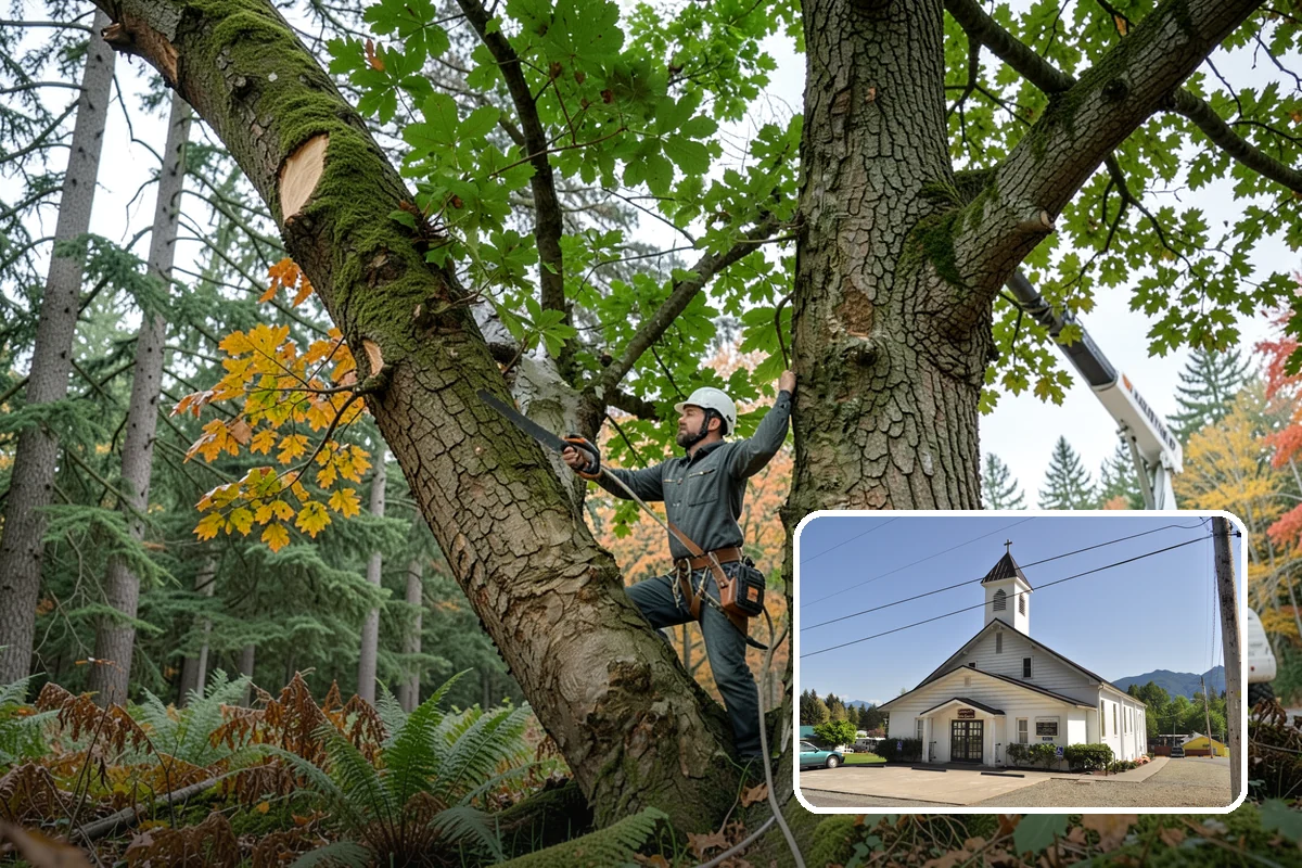Structural pruning in Concrete, Skagit County, WA - Improves tree structure, health, and appearance