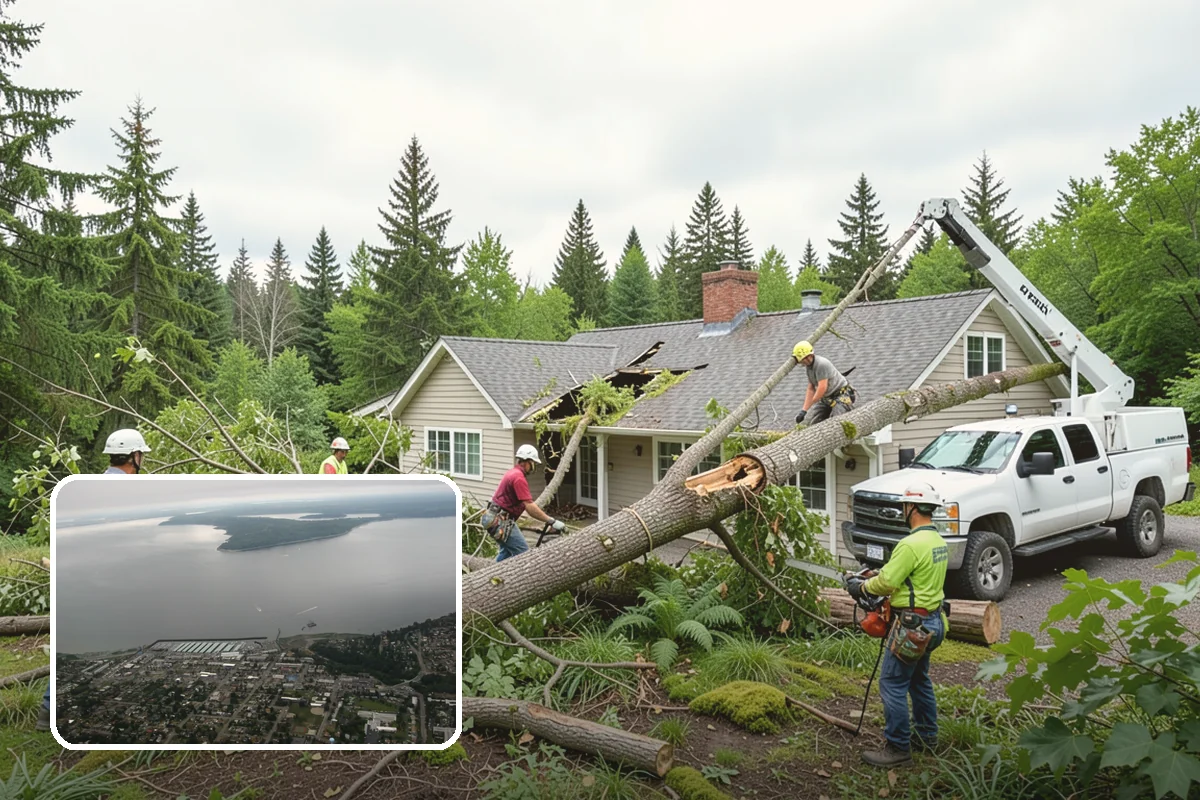 Structural pruning in Des Moines, King County, WA - Improves tree structure, health, and appearance