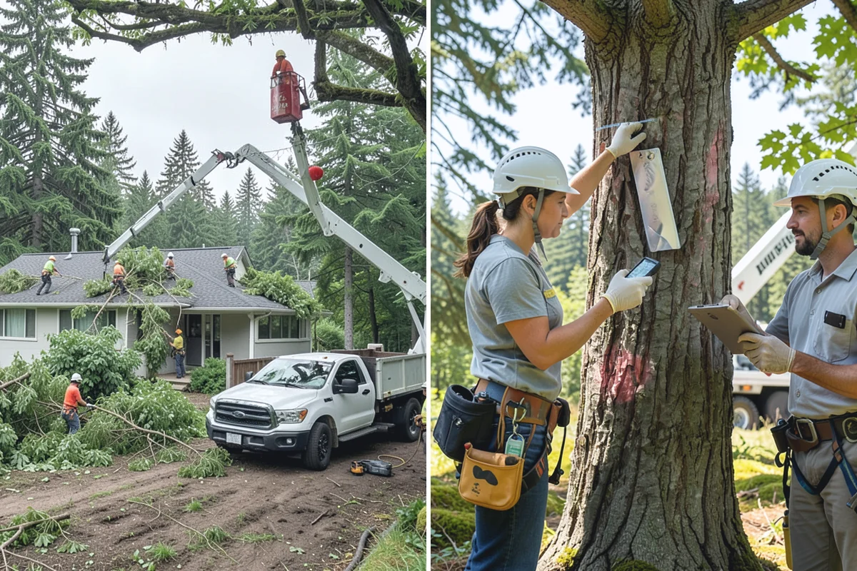Structural pruning in Des Moines, King County, WA - Assess canopy condition and pruning objectives