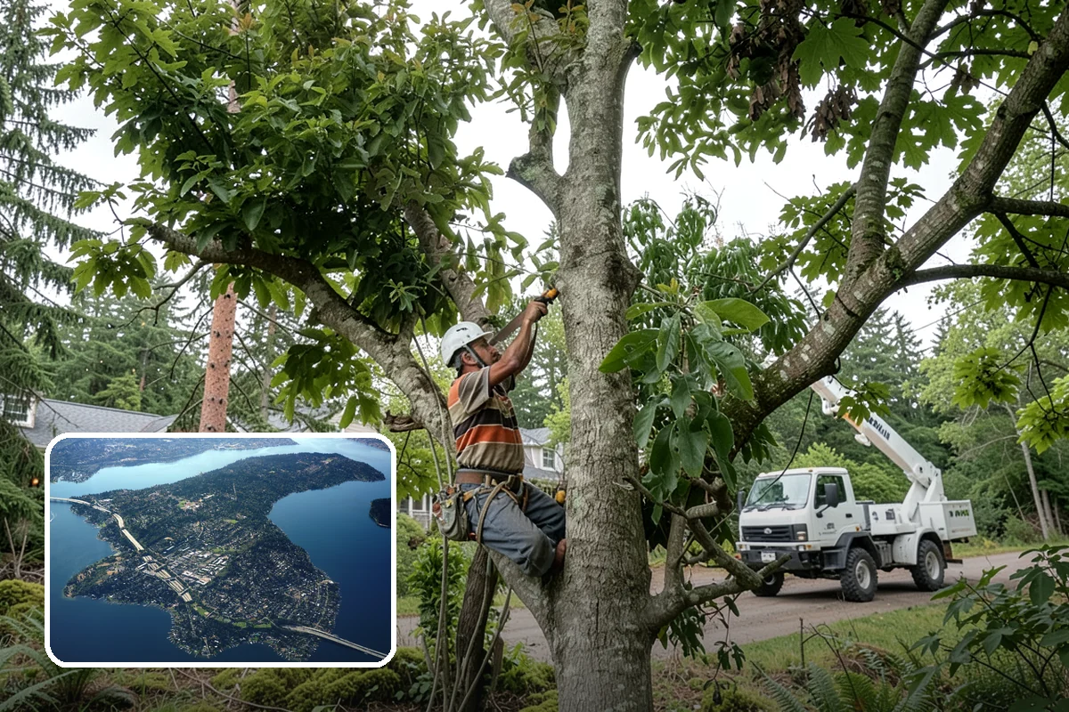 Structural pruning in Mercer Island, King County, WA - Improves tree structure, health, and appearance