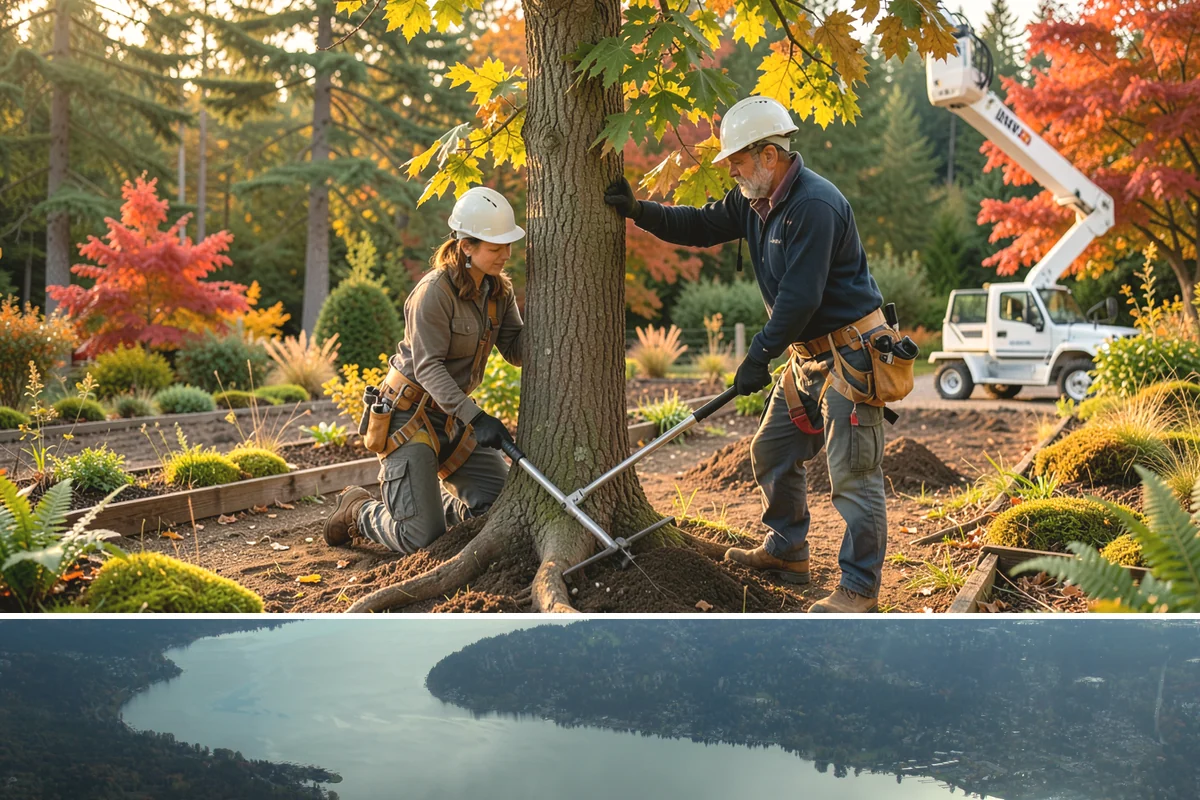 Structural pruning in Sammamish, King County, WA - In the Puget Sound climate, structural pruning should be timed according to species-specific sensitivities to avoid stress on...