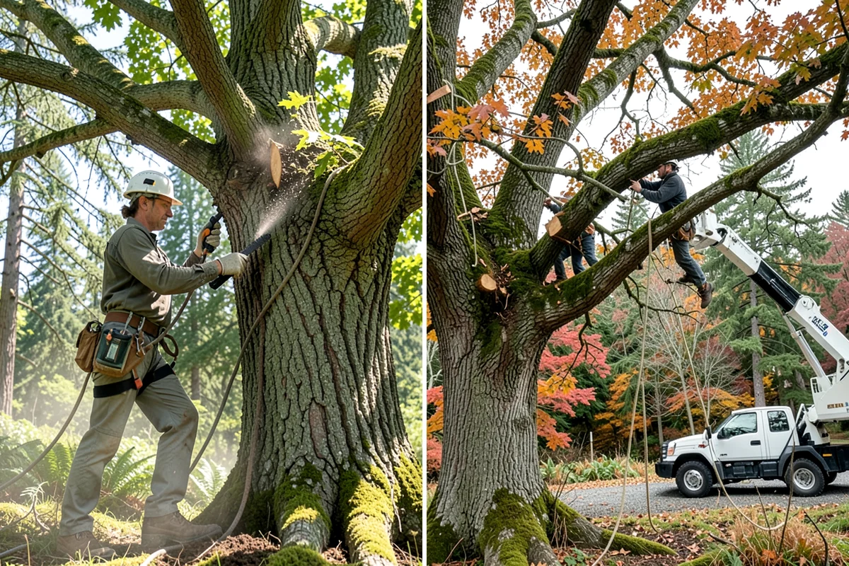Structural pruning in SeaTac, King County, WA - Assess canopy condition and pruning objectives