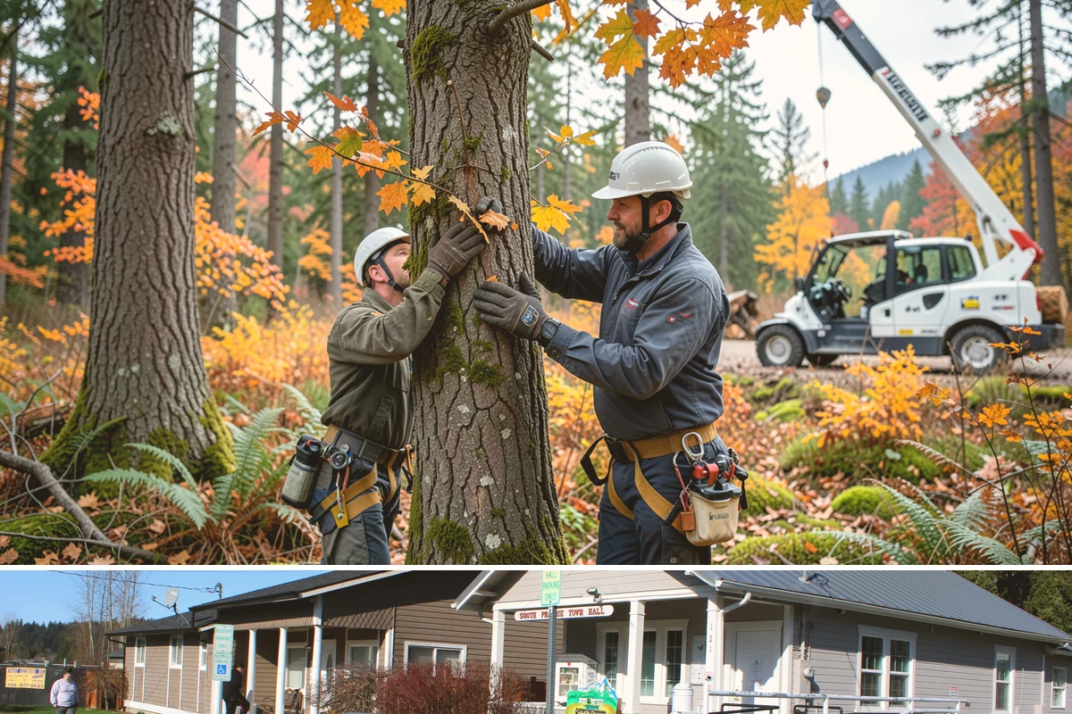 Structural pruning in South Prairie, Pierce County, WA - In the Puget Sound climate, structural pruning should be timed according to species-specific sensitivities to avoid stress on...