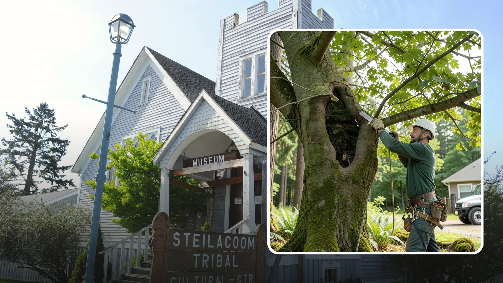 Structural pruning in Steilacoom, Pierce County, WA - Pruning that develops or corrects a tree's branch architecture.