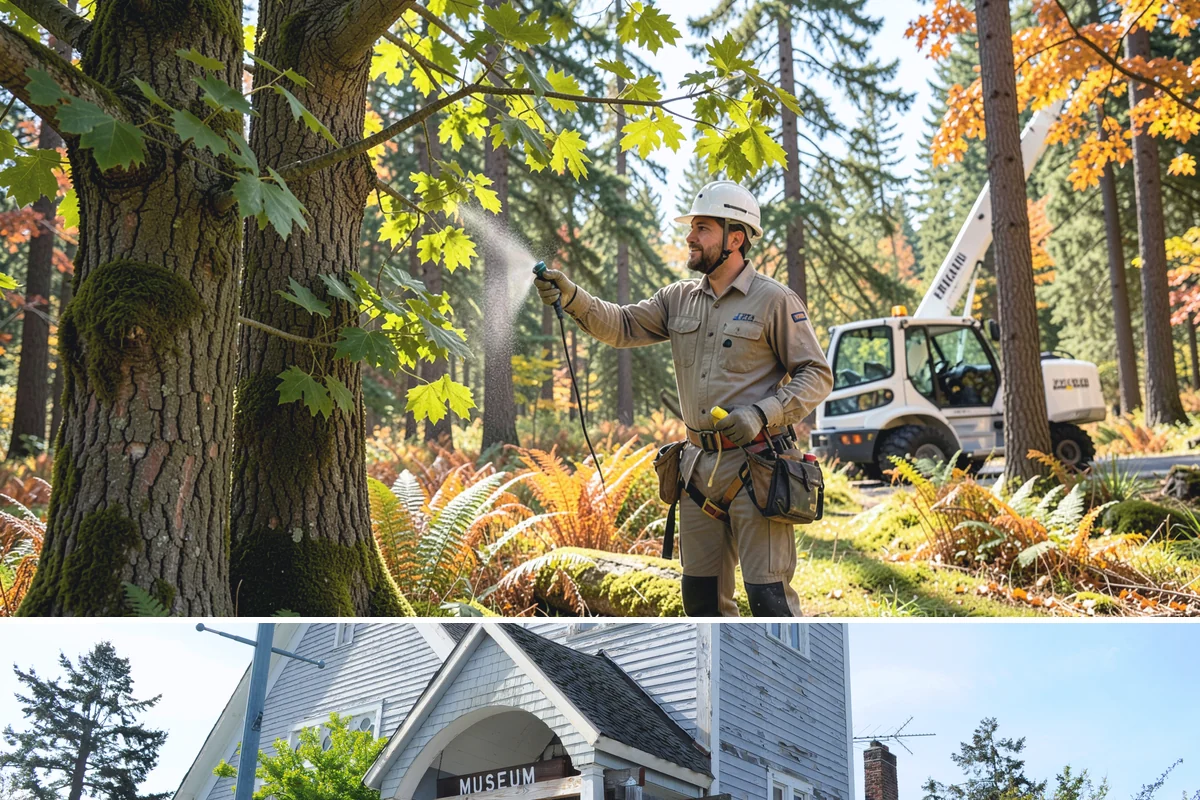 Structural pruning in Steilacoom, Pierce County, WA - In the Puget Sound climate, structural pruning should be timed according to species-specific sensitivities to avoid stress on...