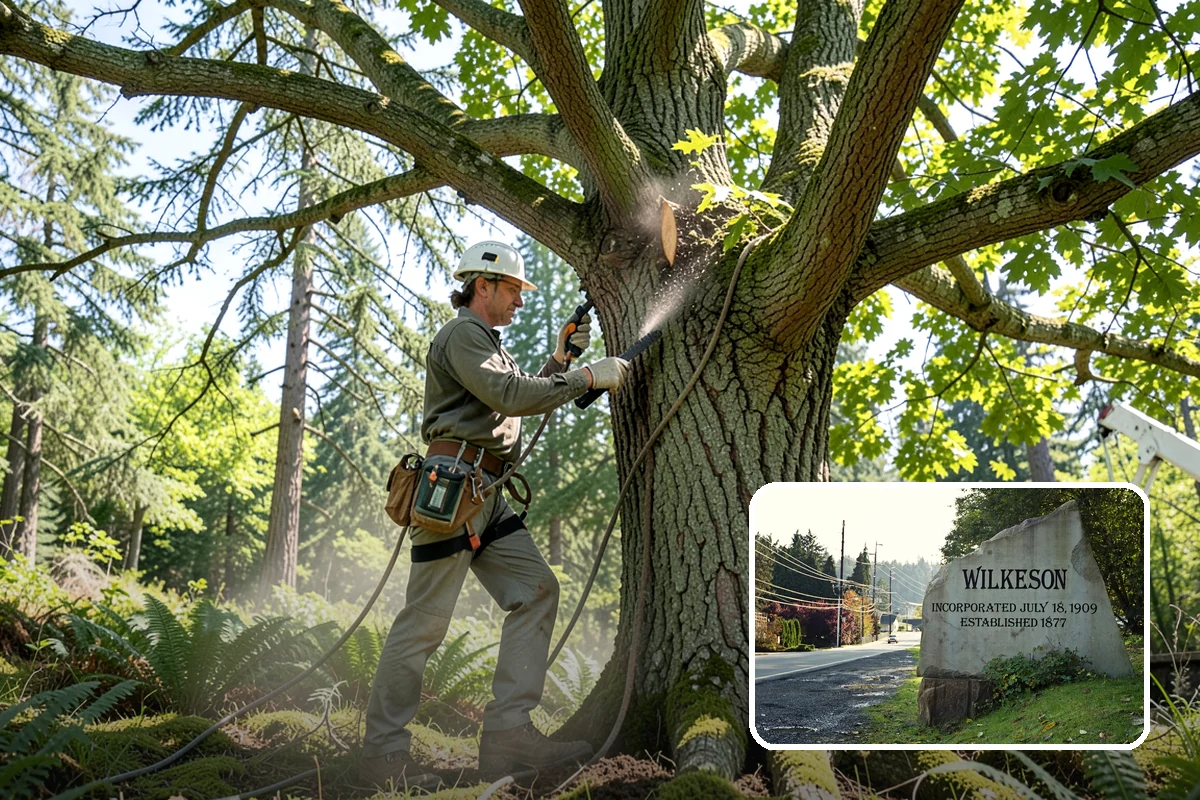 Structural pruning in Wilkeson, Pierce County, WA - Improves tree structure, health, and appearance